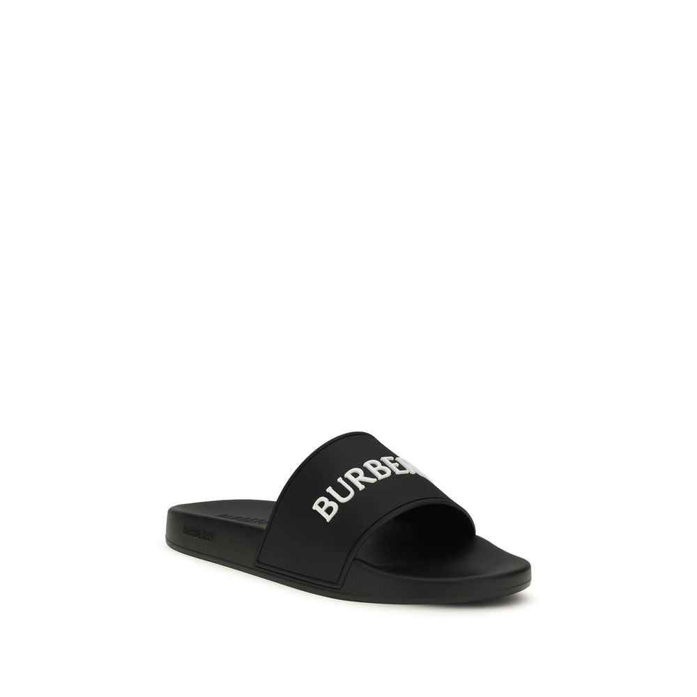 Burberry Svarta Sandaler i Gummi