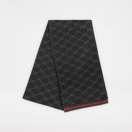Gucci GG Logo Halsduk Svart/Grå