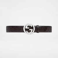 Gucci Signature Läderbälte Brun