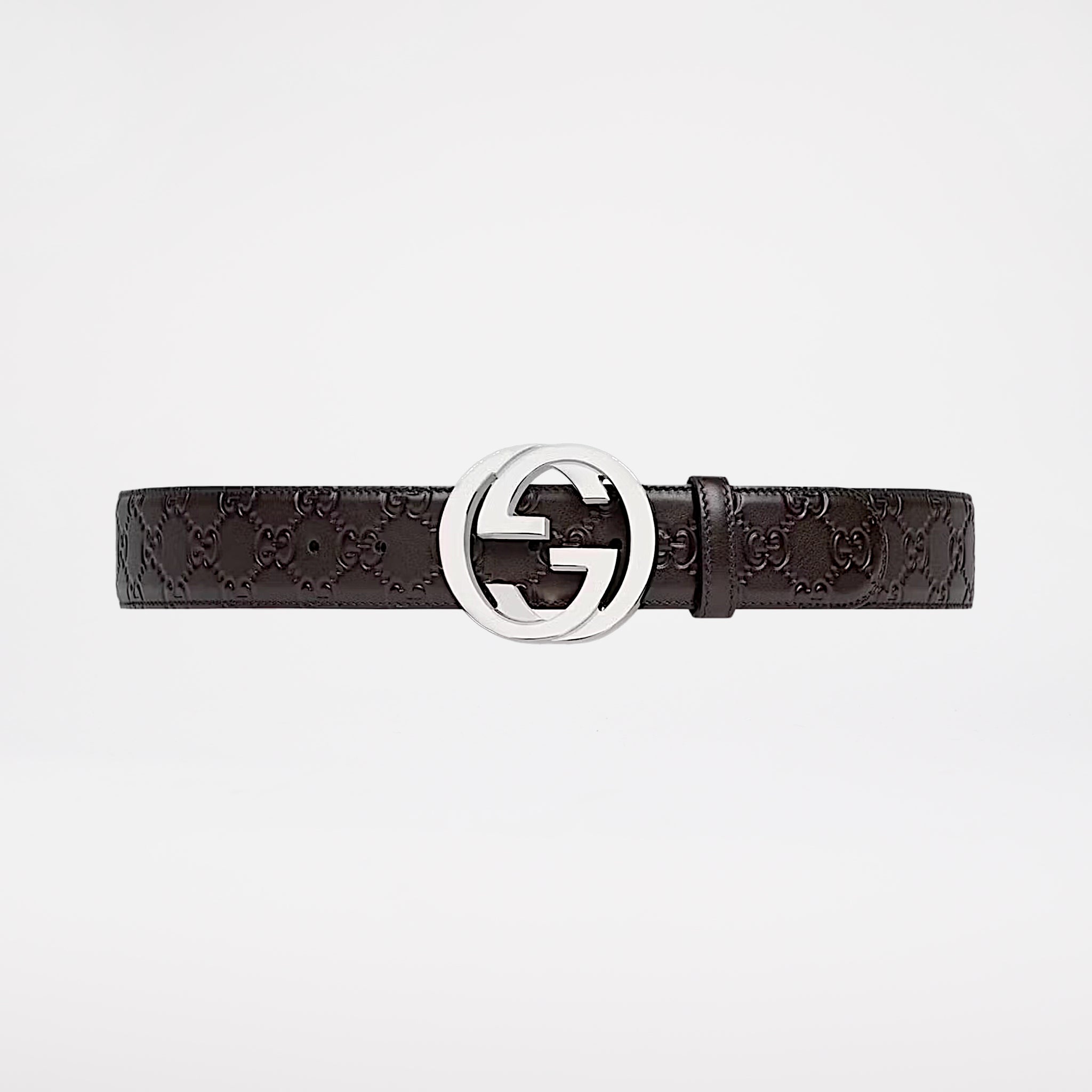 Gucci Signature Läderbälte Brun