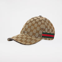 Gucci Original GG Canvas Basebollkeps med Web Beige/Brun﻿
