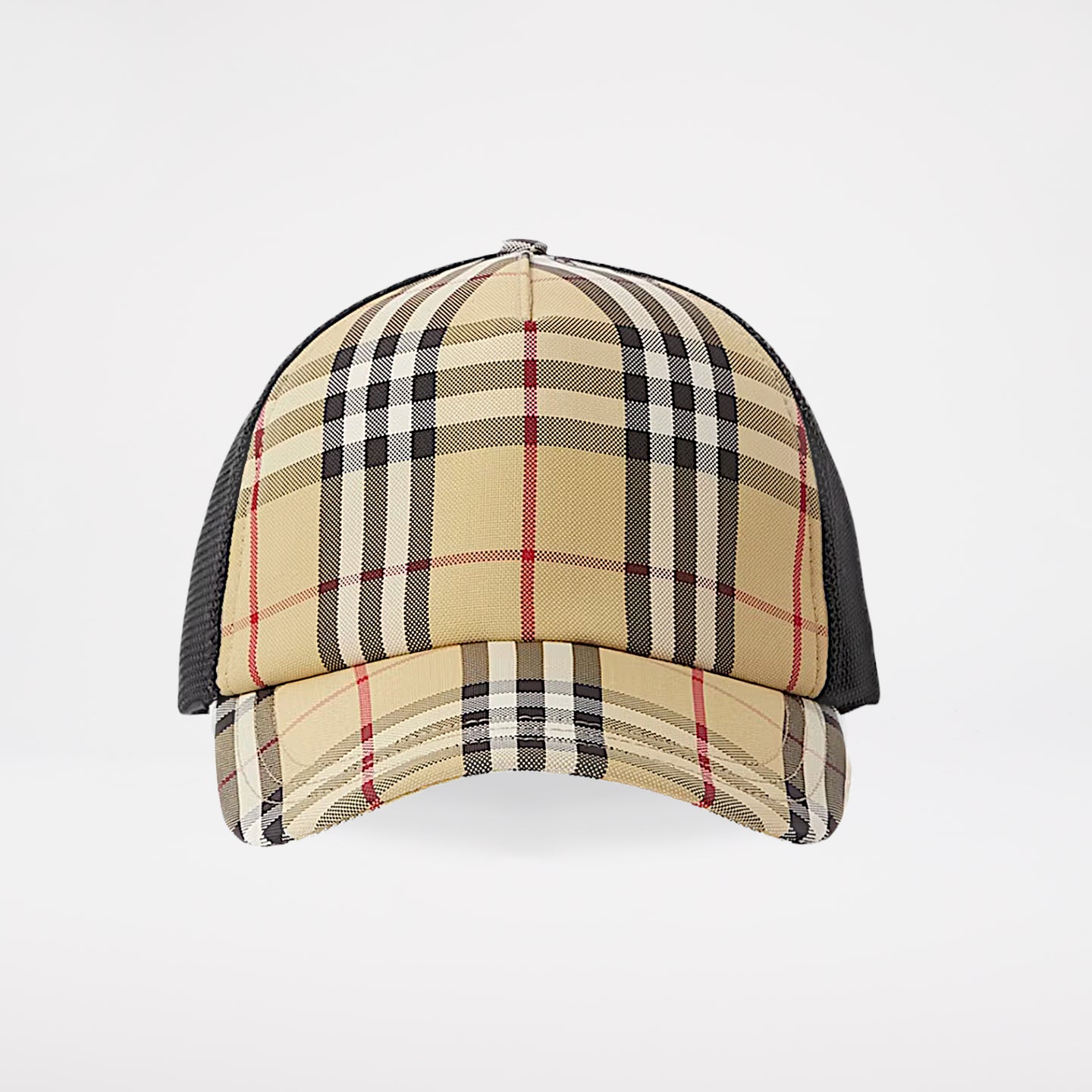 Burberry Check och Mesh-keps Archive Beige