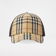 Burberry Check och Mesh-keps Archive Beige