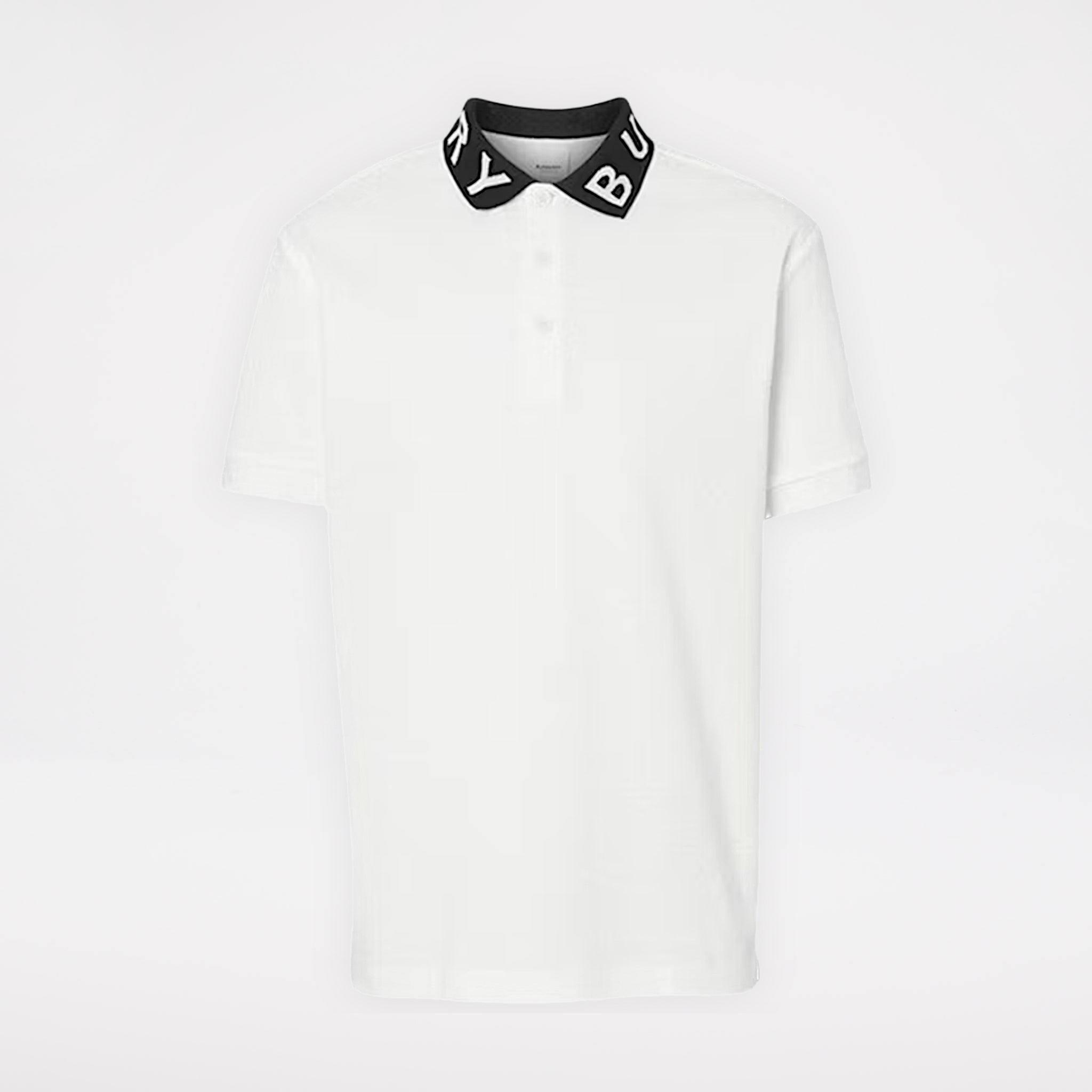 Burberry Ryland Collar Logo Polo White/Black