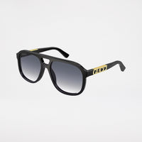 Gucci Logo Pilot Solglasögon Svart (GG1188S 002)
