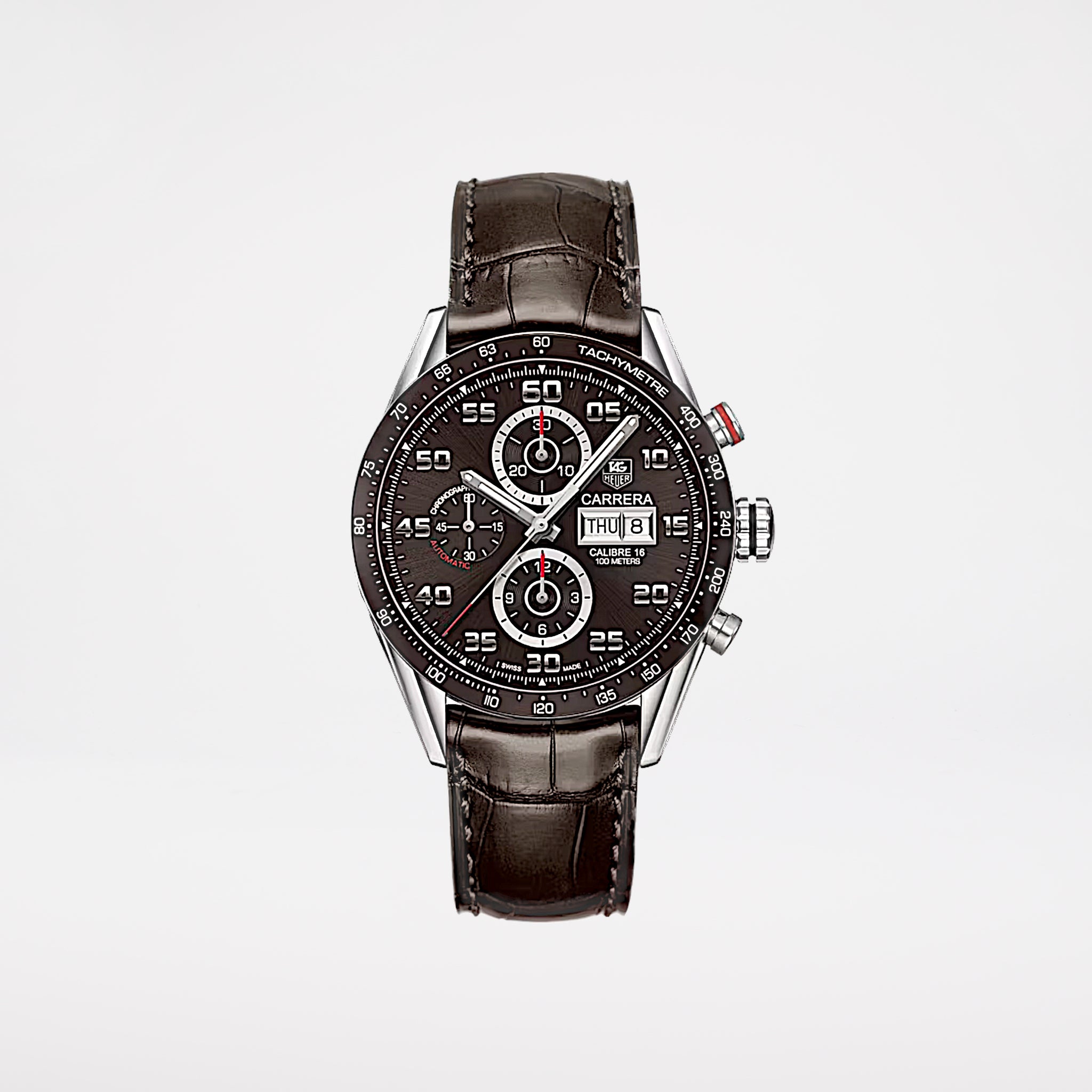 TAG Heuer Carrera Calibre 16 Automatisk Herrklocka 43 mm Brun Läder CV2A1S.FC6236﻿