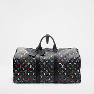 Louis Vuitton x Takashi Murakami Keepall Bandouliere 50 Black Multicolored