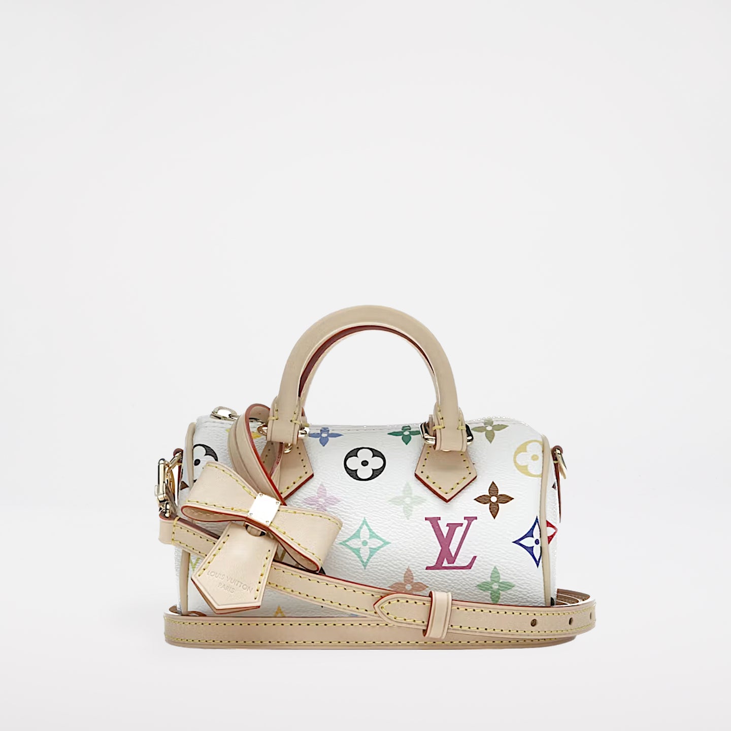 Louis Vuitton x Takashi Murakami Nano Speedy White Multicolored