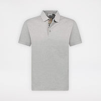 Burberry Hartford Check Placket Polo Grey