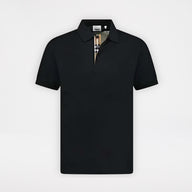 Burberry Hartford Check Placket Polo Black