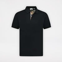 Burberry Hartford Check Placket Polo Black