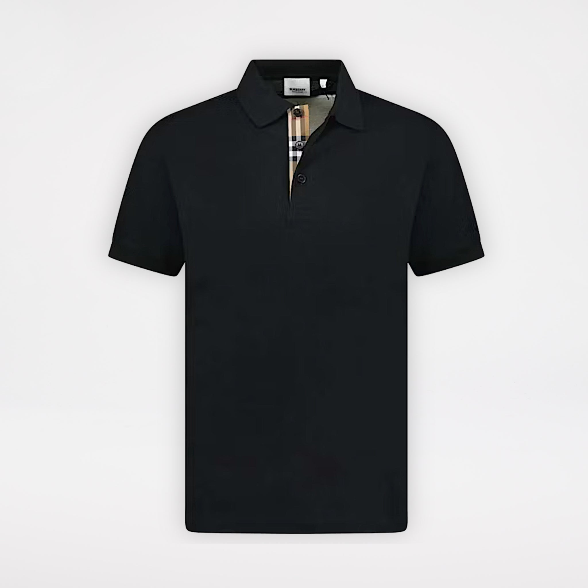 Burberry Hartford Check Placket Polo Black