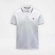 Moncler Logo Polo Shirt White/Red/Black