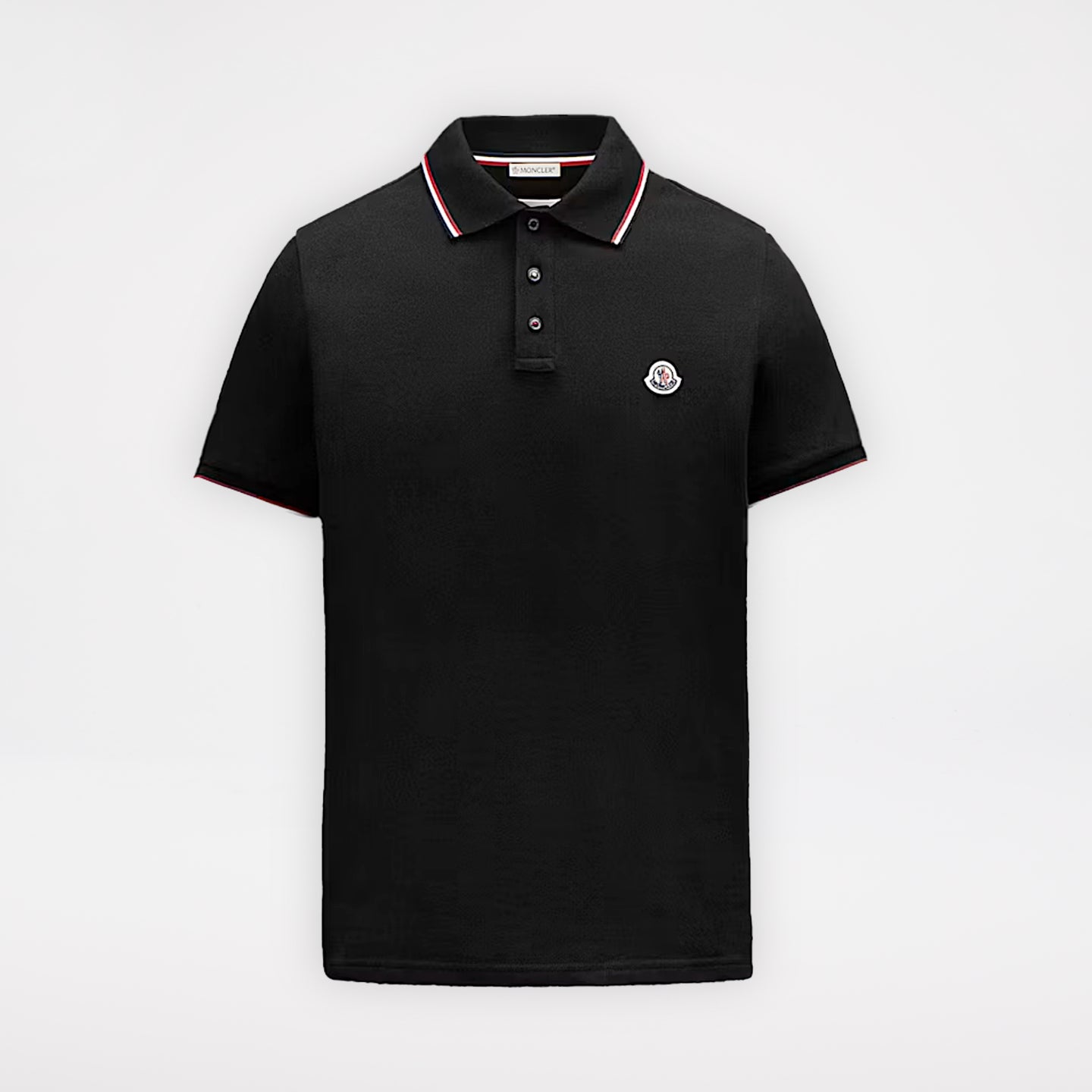 Moncler Logo Polo Shirt Black/Red/White