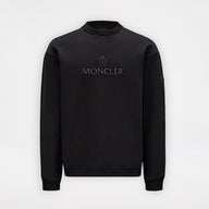 Moncler Reflective Logo Print Crewneck Sweatshirt Black/Black