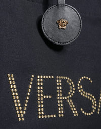 Versace Tote-Väska I Canvas och Läder