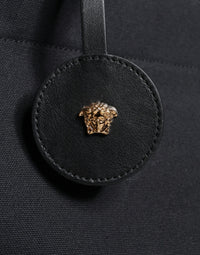 Versace Tote-Väska I Canvas och Läder
