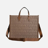 Versace Tote-Väska I Jacquard och Läder