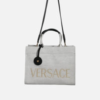 Versace Toteväska I Canvas och Läder