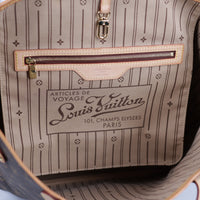 Louis Vuitton Monogram Neverfull MM Tote Väska Brun / GHV