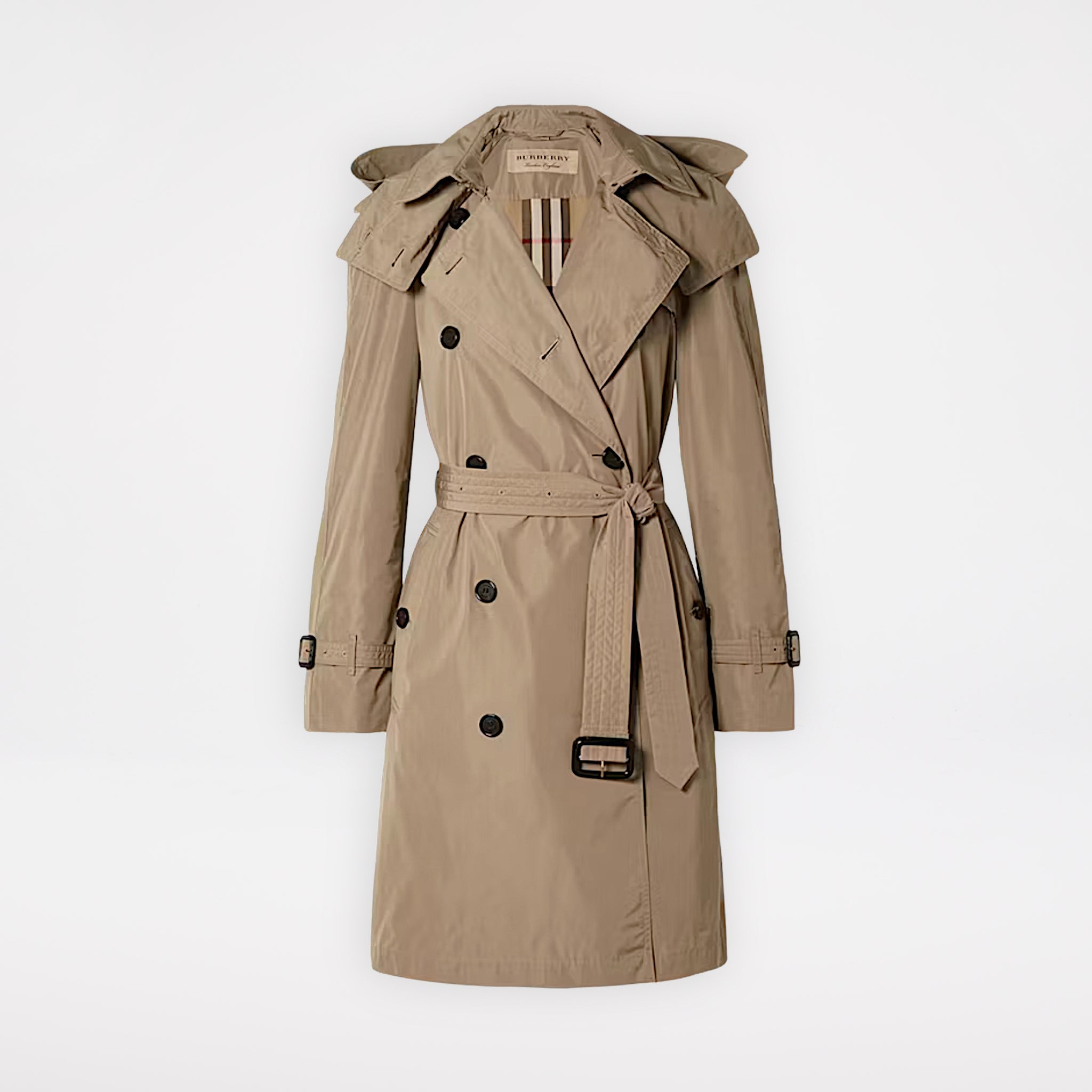 Burberry Amberford Hooded Shell Trenchcoat Beige (Dam)
