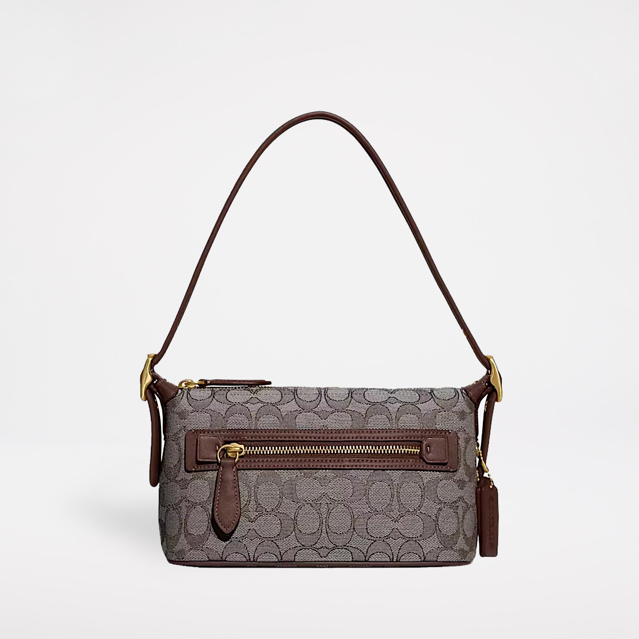 Coach Demi Bag In Signature Jacquard Brass/Oak Maple