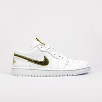 Jordan 1 Low White Metallic Gold (Dam)