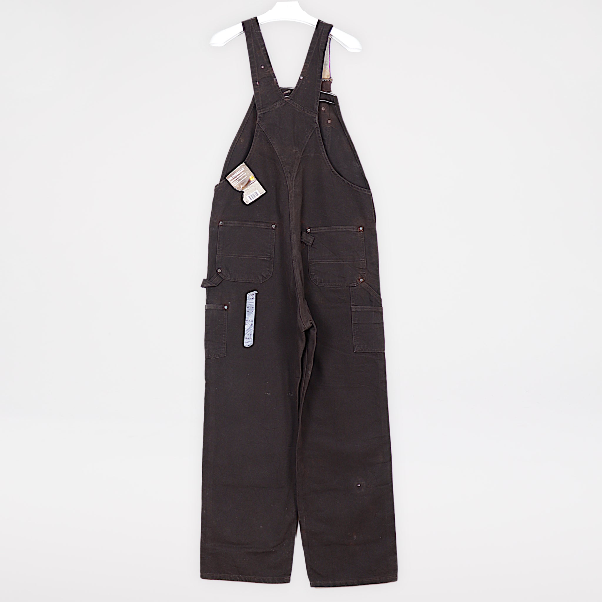 Carhartt Hängselbyxor Herr 40/32 Brun Sandstenstvättade Snickarbyxor