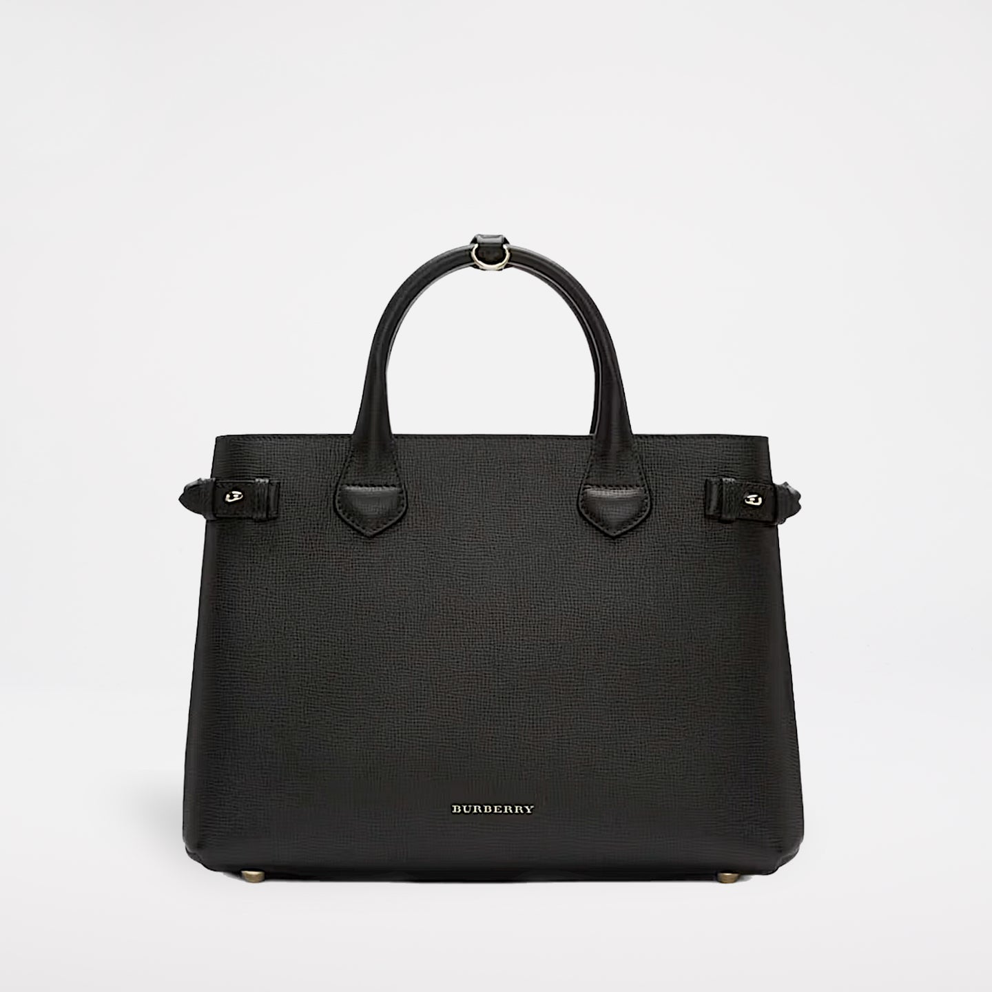 Burberry House Check Banner Medium Tote Bag Black
