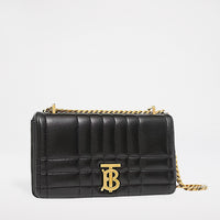 Burberry Quilted Leather Lola Bag Small Black/Gold-tone