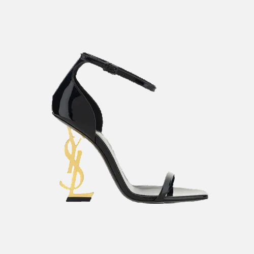 Saint Laurent Svarta Klackskor I Kalvläder Med Stilettklack